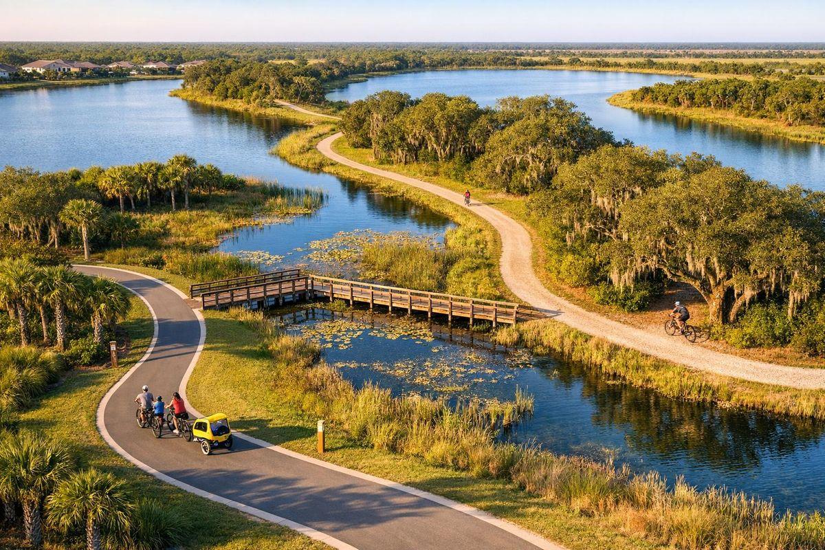 Walking and biking trails throughout Lakewood Ranch